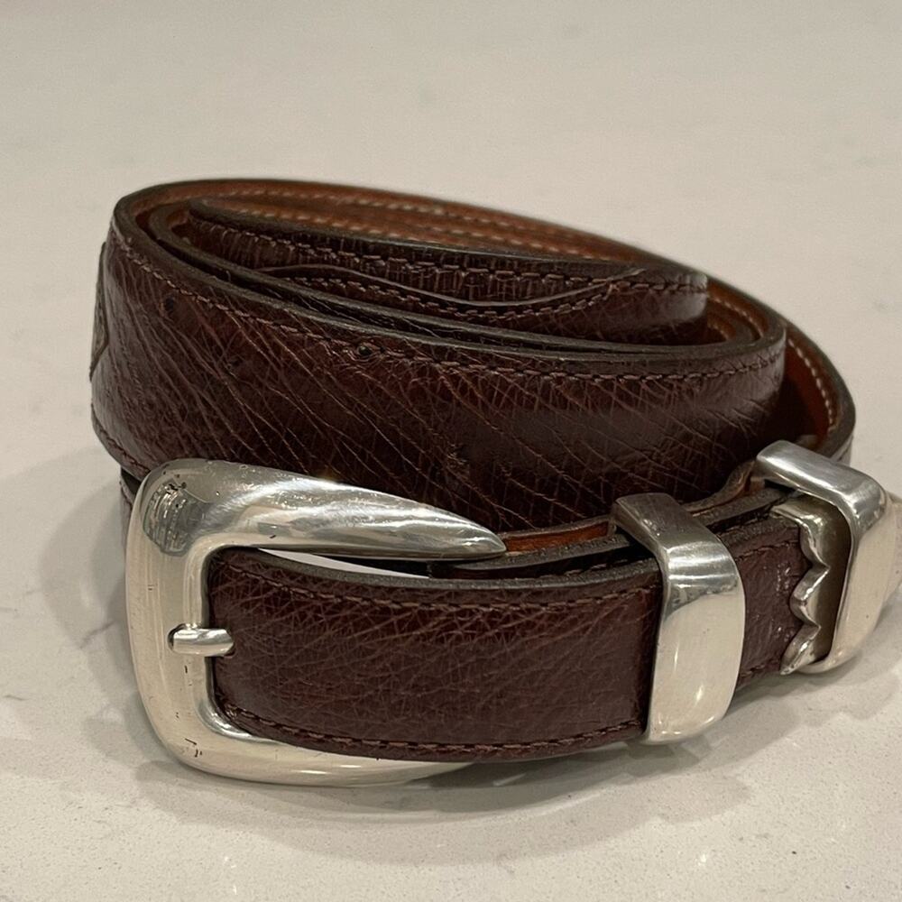 Maverick Western Wear Genuine Ostrich  Handmade Belt - 44